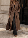 Gabardina polipiel marrón