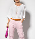 Blusa oversize blanco + collar