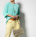 Blusa oversize turquesa + collar