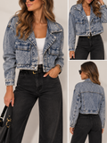 Chaqueta crop vaquera