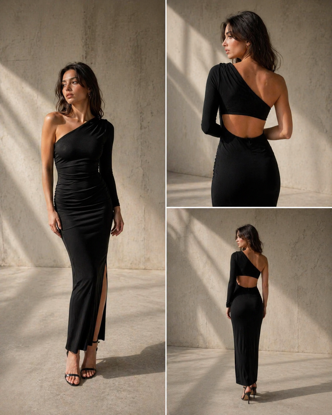 Vestido midi asimétrico