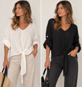 Camisa anudada cintura