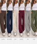 Pantalón pinza goma bajo