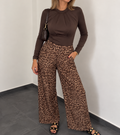 Pantalón fluido leopardo