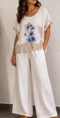 Blusa efecto lino