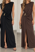 Vestido detalle dorado