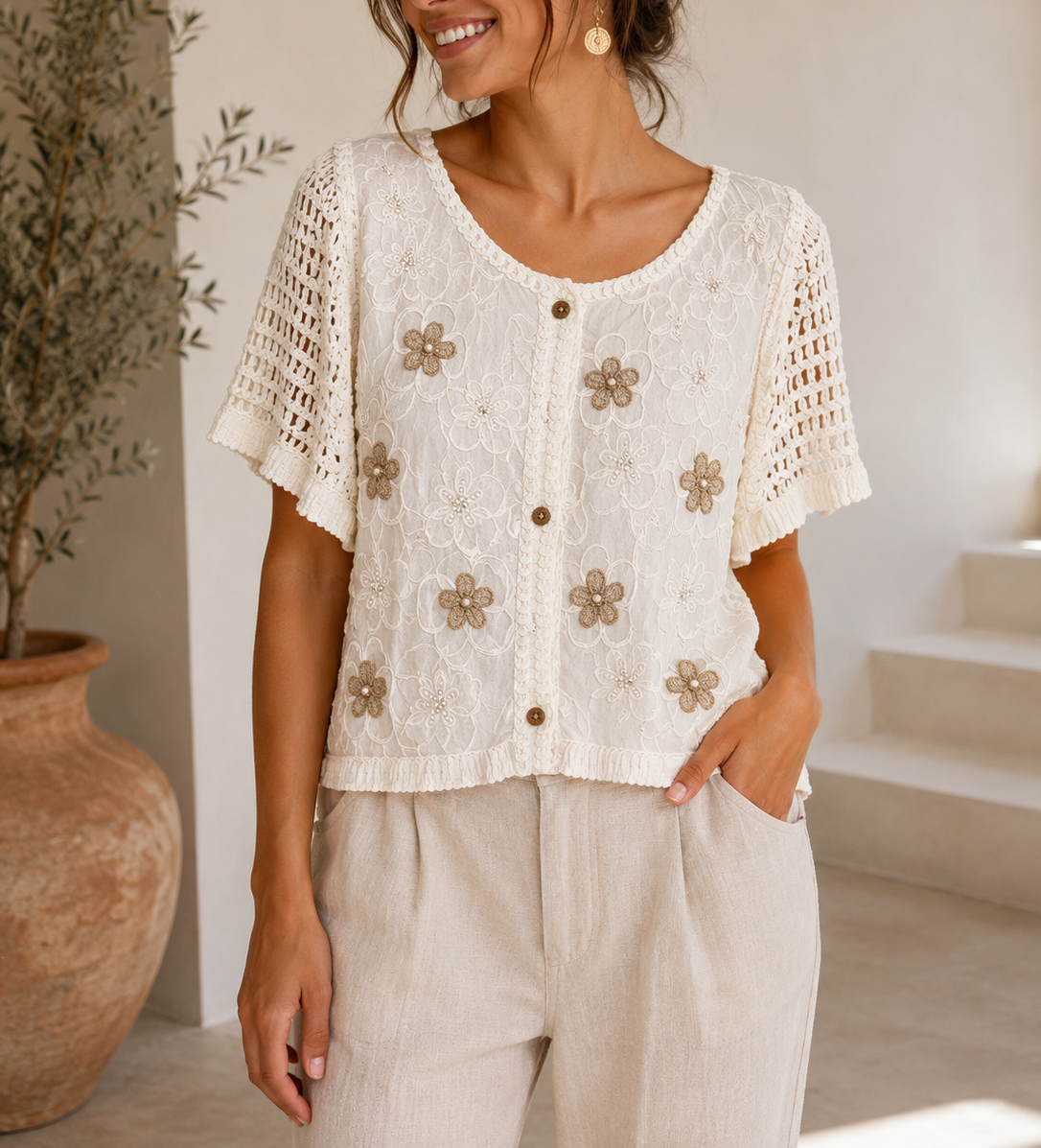 Jersey boho bordado