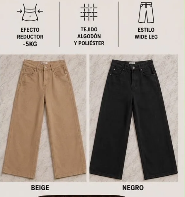 Jeans negros wide leg