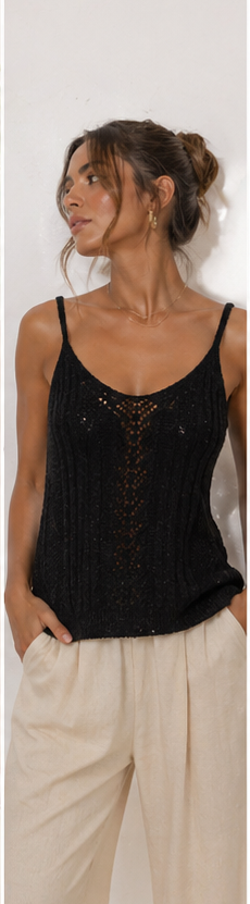 Camiseta de tirantes metalizada