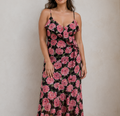 Vestido estampado volantes