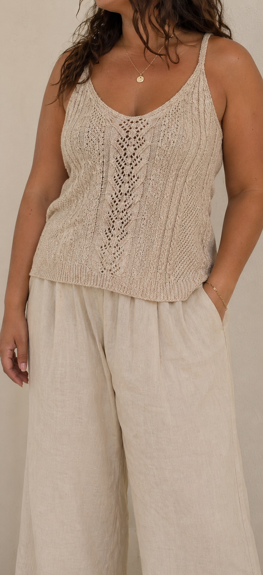 Camiseta de tirantes metalizada